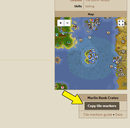 Tempor Tantrum tile markers showing the path