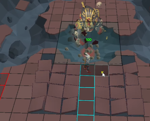 Warden slamming floor attack