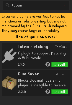 Totem Fletching Plugin