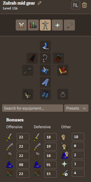 zulrah low-level gear setup